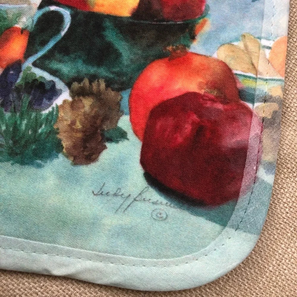 Judy Buswell Watercolor Pot Holder & Towel Set